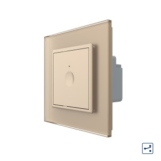 Сенсорный проходной выключатель Livolo Sense золотой (722000313) Сенсорный проходной выключатель Livolo Sense золотой (722000313)