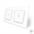 Сенсорный проходной выключатель Sense 2 сенсора (1-1) белый стекло Livolo (VL-C7FC1S/FC1S-4WP)