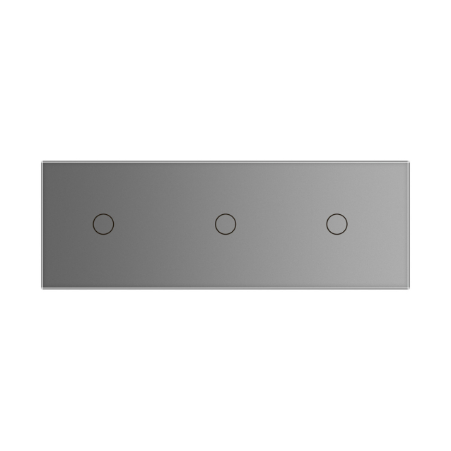 Сенсорный радиоуправляемый выключатель Livolo 3 канала (1-1-1) серый стекло (VL-C701R/C701R/C701R-15)