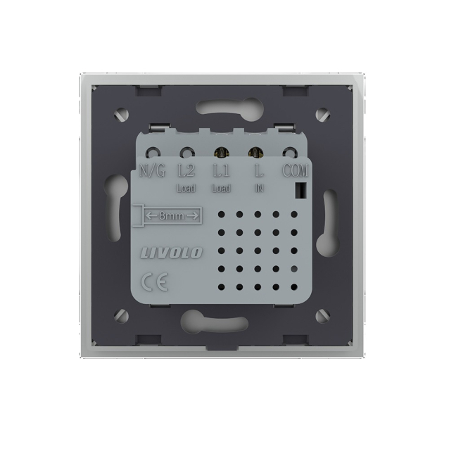 Сенсорный радиоуправляемый выключатель Livolo Sense серый (722100115)