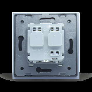 Розетка с заземлением Livolo белый золото стекло (VL-C7C1EU-11/13) Розетка с заземлением Livolo белый золото стекло (VL-C7C1EU-11/13)