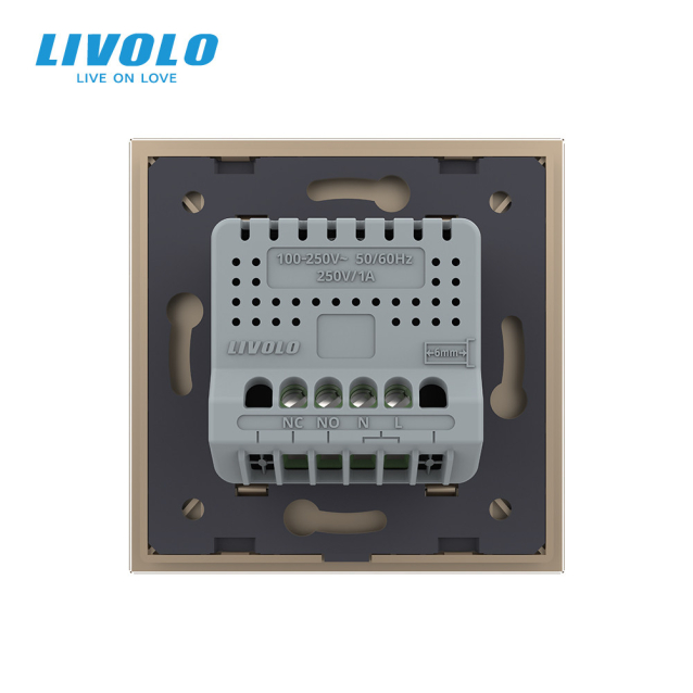 Электрическая розетка с портом USB-C золотой Livolo (VL-C7CTF16A.UC18W-2AP)