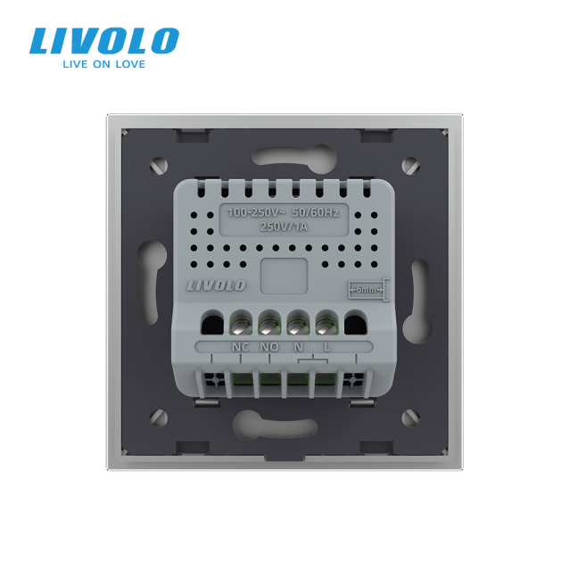 Электрическая розетка с портом USB-C серый Livolo (VL-C7CTF16A.UC18W-2IP)