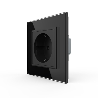 Розетка с заземлением черный стекло Livolo (VL-C7FCTC16A-2BPS01) Розетка с заземлением черный стекло Livolo (VL-C7FCTC16A-2BPS01)