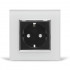 Розетка с заземлением Livolo белый черный хром стекло (VL-C7C1EU-11/12C)