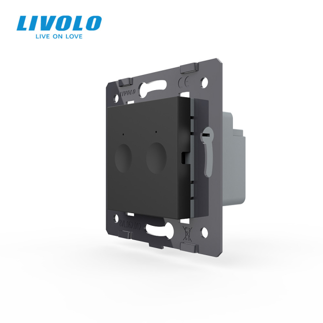 Механизм сенсорный выключатель Livolo Sense 2 канала черный (782000212)