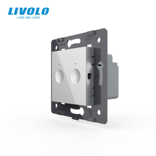 Механизм сенсорный выключатель Livolo Sense 2 канала серый (782000215) Механизм сенсорный выключатель Livolo Sense 2 канала серый (782000215)
