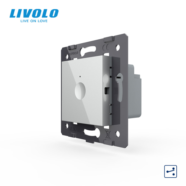 Механизм сенсорный проходной выключатель Livolo Sense серый (782000315)