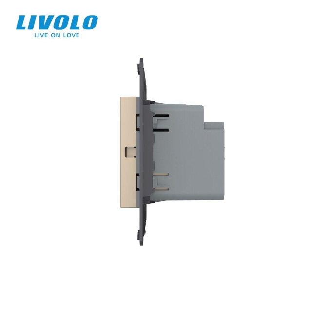 Механизм сенсорный проходной выключатель Sense 1 сенсор золото Livolo (782000313)