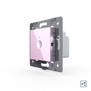 Механизм сенсорный проходной выключатель Sense 1 сенсор розовый Livolo (782000317)