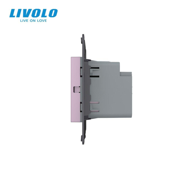 Механизм сенсорный проходной выключатель Sense 1 сенсор розовый Livolo (782000317)