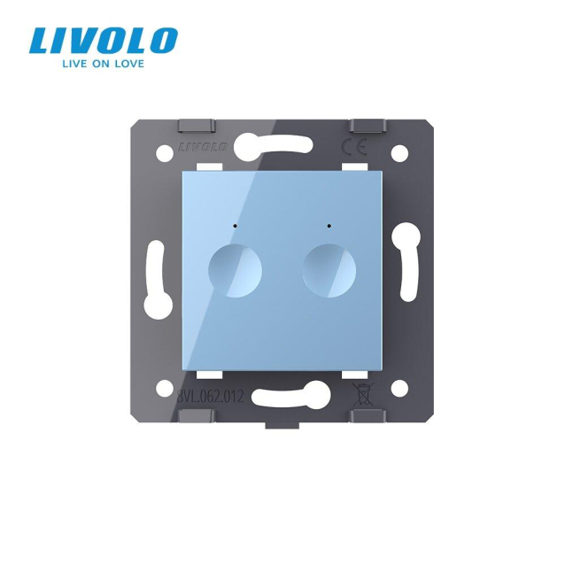 Механизм сенсорный проходной выключатель Sense 2 сенсора голубой Livolo (782000419)