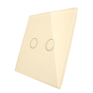Сенсорная панель выключателя Livolo 2 канала (2) бежевый стекло (VL-C7-C2-16) Сенсорная панель выключателя Livolo 2 канала (2) бежевый стекло (VL-C7-C2-16)