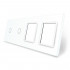Сенсорная панель выключателя Livolo 2 канала и две розетки (1-1-0-0) белый стекло (VL-C7-C1/C1/SR/SR-11)