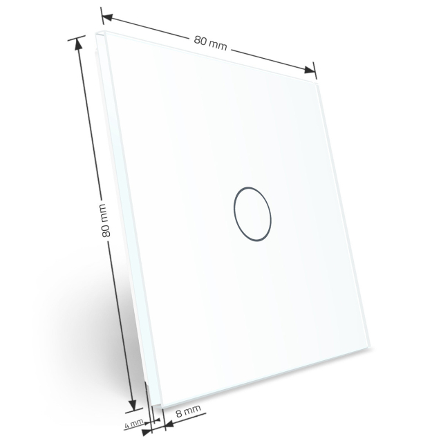 Сенсорная панель выключателя Livolo (1) белый стекло (VL-C7-C1-11)