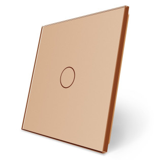 Сенсорная панель выключателя Livolo (1) золото стекло (VL-C7-C1-13) Сенсорная панель выключателя Livolo (1) золото стекло (VL-C7-C1-13)