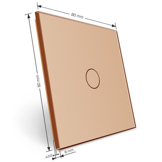 Сенсорная панель выключателя Livolo (1) золото стекло (VL-C7-C1-13)