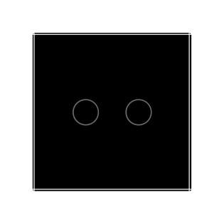 Сенсорная панель выключателя Livolo 2 канала (2) черный стекло (VL-C7-C2-12)