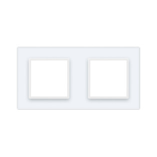 Рамка розетки Livolo 2 поста белый стекло (VL-C7-SR/SR-11) Рамка розетки Livolo 2 поста белый стекло (VL-C7-SR/SR-11)