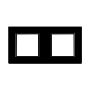 Рамка розетки Livolo 2 поста черный стекло (VL-C7-SR/SR-12) Рамка розетки Livolo 2 поста черный стекло (VL-C7-SR/SR-12)