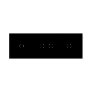 Сенсорная панель выключателя Livolo 4 канала (1-2-1) черный стекло (VL-C7-C1/C2/C1-12) Сенсорная панель выключателя Livolo 4 канала (1-2-1) черный стекло (VL-C7-C1/C2/C1-12)