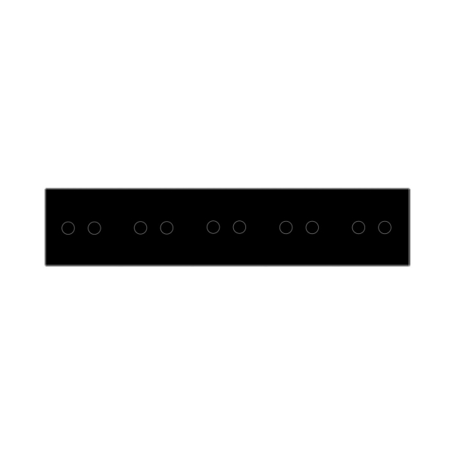 Сенсорная панель выключателя Livolo 10 каналов (2-2-2-2-2) черный стекло (VL-C7-C2/C2/C2/C2/C2-12)