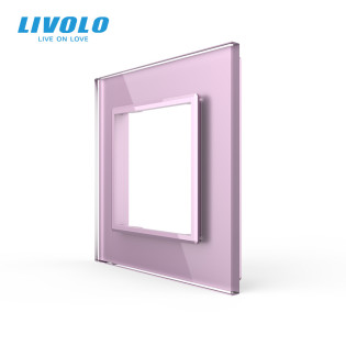 Рамка розетки Livolo 1 пост розовый стекло (VL-C7-SR-17) Рамка розетки Livolo 1 пост розовый стекло (VL-C7-SR-17)