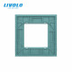 Рамка розетки Livolo 1 пост зеленый стекло (VL-C7-SR-18)