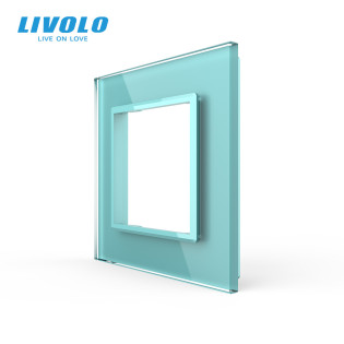 Рамка розетки Livolo 1 пост зеленый стекло (VL-C7-SR-18) Рамка розетки Livolo 1 пост зеленый стекло (VL-C7-SR-18)