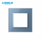 Рамка розетки Livolo 1 пост голубой стекло (VL-C7-SR-19)