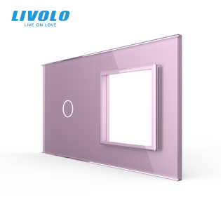 Сенсорная панель выключателя Livolo и розетки (1-0) розовый стекло (VL-C7-C1/SR-17) Сенсорная панель выключателя Livolo и розетки (1-0) розовый стекло (VL-C7-C1/SR-17)
