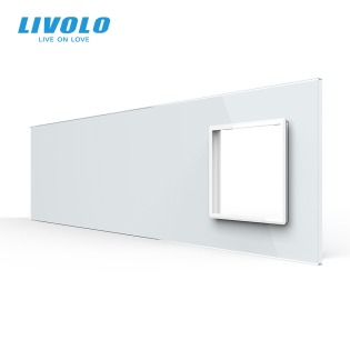 Сенсорная панель выключателя Livolo и розетку (Х-Х-Х-0) белый стекло (C7-CХ/CХ/CХ/SR-11) Сенсорная панель выключателя Livolo и розетку (Х-Х-Х-0) белый стекло (C7-CХ/CХ/CХ/SR-11)