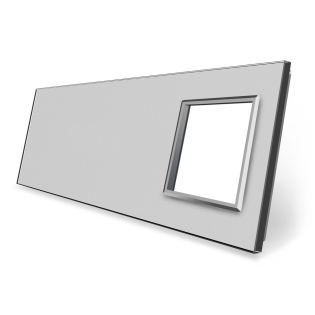 Сенсорная панель комбинированная для выключателя X сенсоров и розетки (Х-Х-Х-0) серый Livolo Сенсорная панель комбинированная для выключателя X сенсоров и розетки (Х-Х-Х-0) серый Livolo