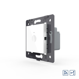 Механизм сенсорный проходной радиоуправляемый выключатель Sense 1 сенсор белый Livolo (782100311)