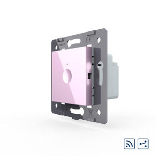 Механизм сенсорный проходной радиоуправляемый выключатель Sense 1 сенсор розовый Livolo (782100317)