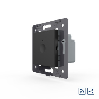 Механизм сенсорный проходной радиоуправляемый выключатель Sense 1 сенсор черный Livolo (782100312)