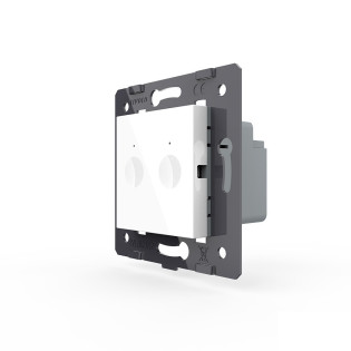 Механизм сенсорный проходной радиоуправляемый выключатель Sense 2 сенсора белый Livolo (782100411)