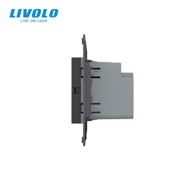 Механизм сенсорный проходной радиоуправляемый выключатель Sense 2 сенсора черный Livolo (782100412)