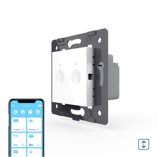 Механизм сенсорный ZigBee выключатель для роллет Sense белый Livolo (VL-FC2WZ-2WP) Механизм сенсорный ZigBee выключатель для роллет Sense белый Livolo (VL-FC2WZ-2WP)