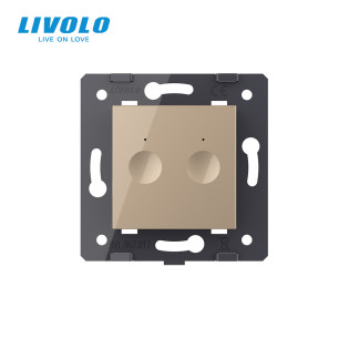 Механизм сенсорный ZigBee выключатель для роллет Sense золото Livolo (VL-FC2WZ-2AP) Механизм сенсорный ZigBee выключатель для роллет Sense золото Livolo (VL-FC2WZ-2AP)