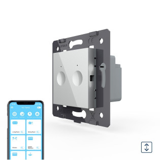 Механизм сенсорный ZigBee выключатель для роллет Sense серый Livolo (VL-FC2WZ-2IP) Механизм сенсорный ZigBee выключатель для роллет Sense серый Livolo (VL-FC2WZ-2IP)