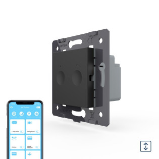 Механизм сенсорный ZigBee выключатель для роллет Sense черный Livolo (VL-FC2WZ-2BP) Механизм сенсорный ZigBee выключатель для роллет Sense черный Livolo (VL-FC2WZ-2BP)