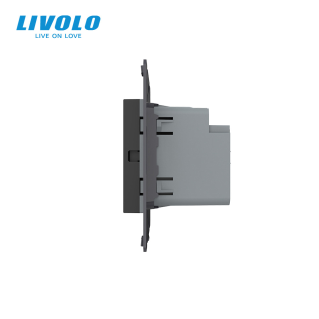 Механизм сенсорный ZigBee выключатель для роллет Sense черный Livolo (VL-FC2WZ-2BP)