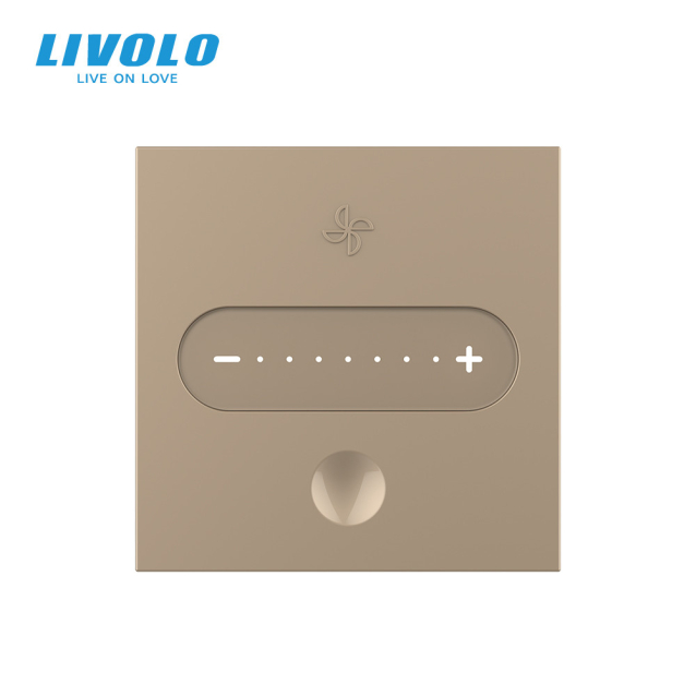 Механизм сенсорный регулятор скорости вентилятора золотой Livolo (VL-FC1GZ-2AP)