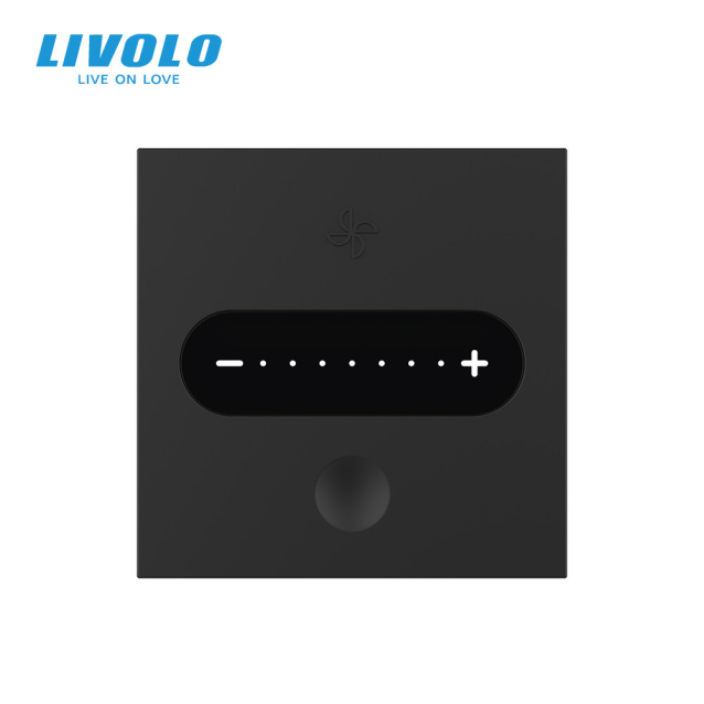 Механизм сенсорный регулятор скорости вентилятора черный Livolo (VL-FC1GZ-2BP)