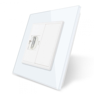 Розетка HDMI Livolo белый стекло (VL-C791HD-11) Розетка HDMI Livolo белый стекло (VL-C791HD-11)