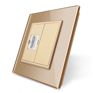 Розетка HDMI Livolo золото стекло (VL-C791HD-13) Розетка HDMI Livolo золото стекло (VL-C791HD-13)