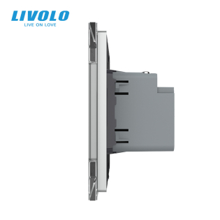 Розетка USB type C с блоком питания 45W серый Livolo (VL-C7-FCUC-2IP) Розетка USB type C с блоком питания 45W серый Livolo (VL-C7-FCUC-2IP)