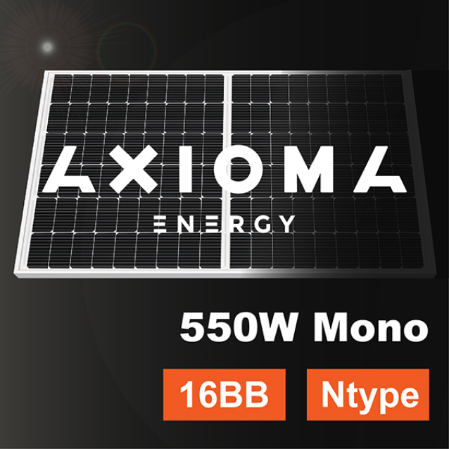 Солнечная батарея 550Вт N-type, AXM144-16-182-550N, AXIOMA energy