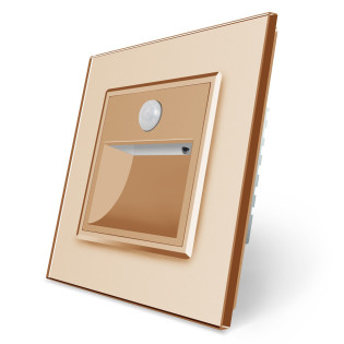 Светильник для лестниц подсветка пола с датчиком движения золото стекло Livolo (722800513) Светильник для лестниц подсветка пола с датчиком движения золото стекло Livolo (722800513)